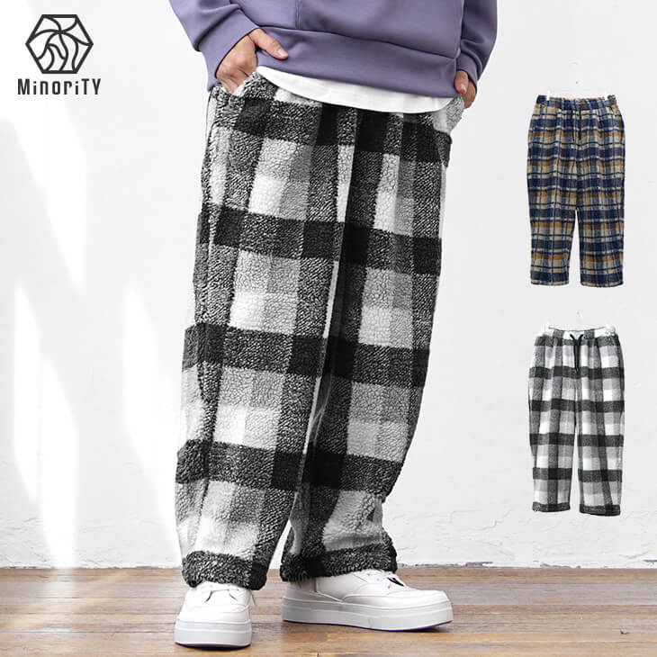 チェックパンツ