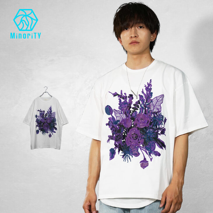 フラワーエンブロイダリーTee