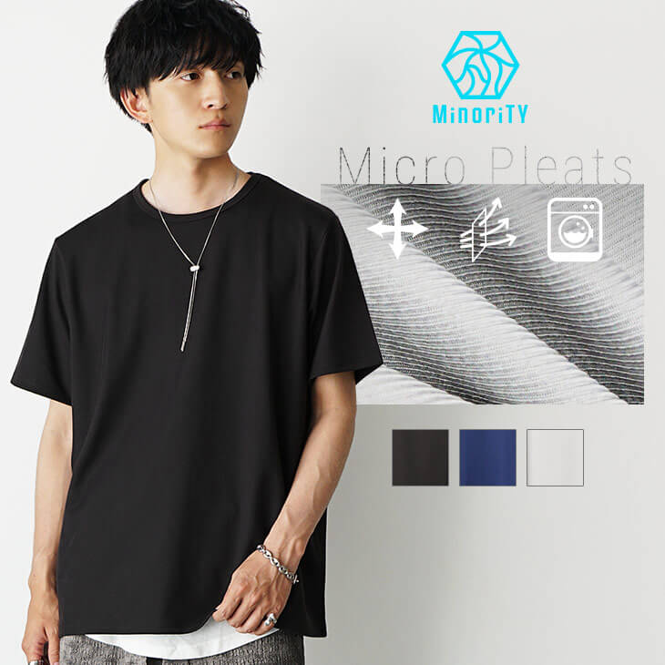 MIIHIオーバーサイズTシャツ マイクロプリーツオーバーサイズTシャツ