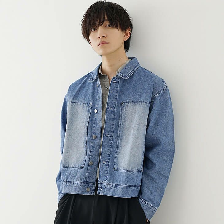 ショート丈メンズファッションコーデ"