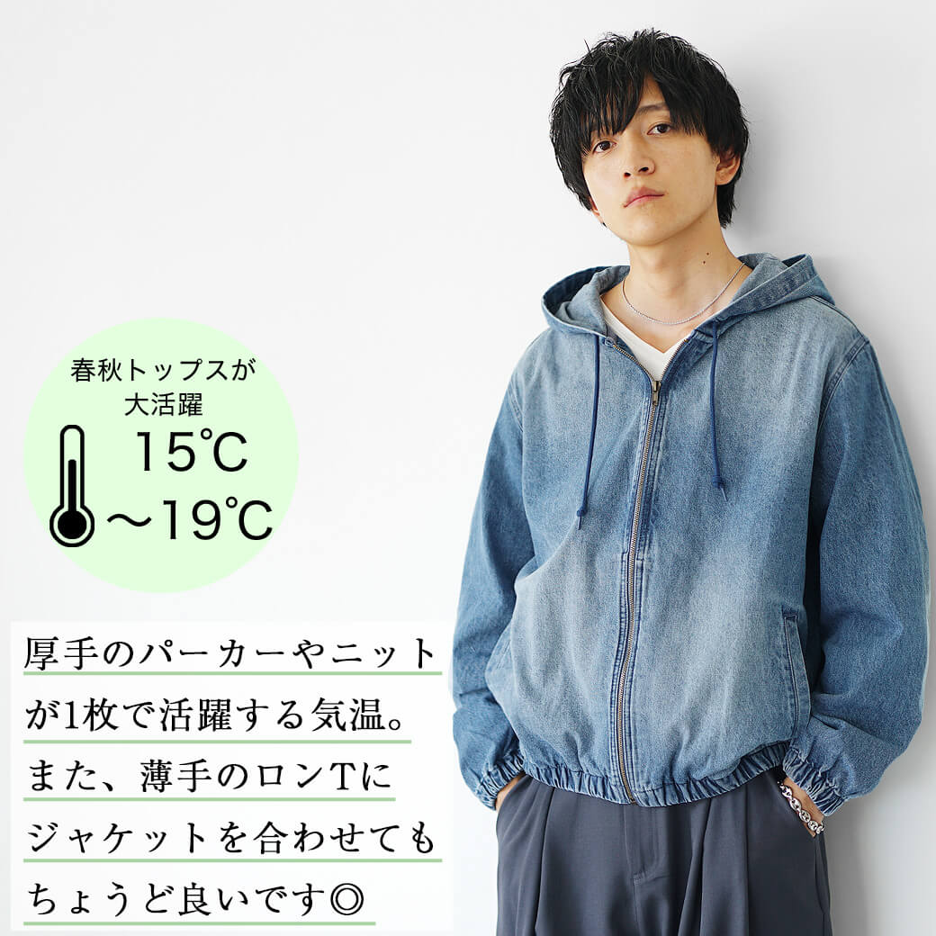 15〜19℃：秋や春の代表的な快適ゾーン。湿度に注意