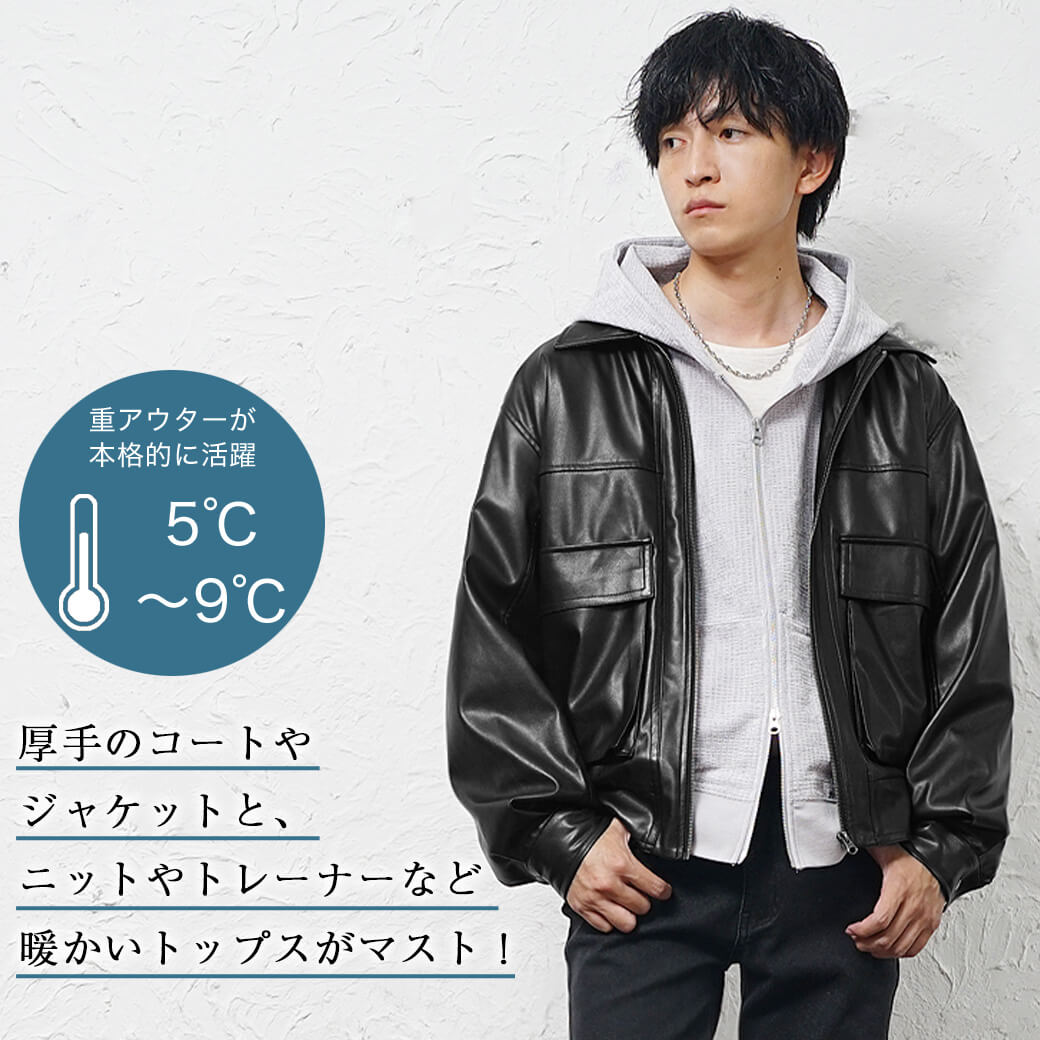 5〜9℃：冬本番。風と体感温度を意識した重防寒コーデ