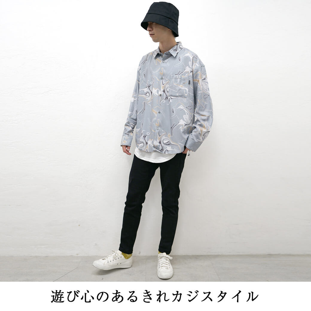 バケットハットコーデ