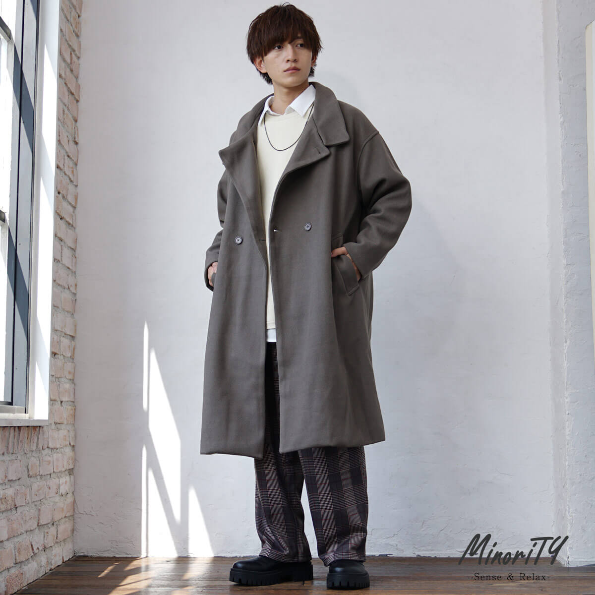 ニットメンズコーデ