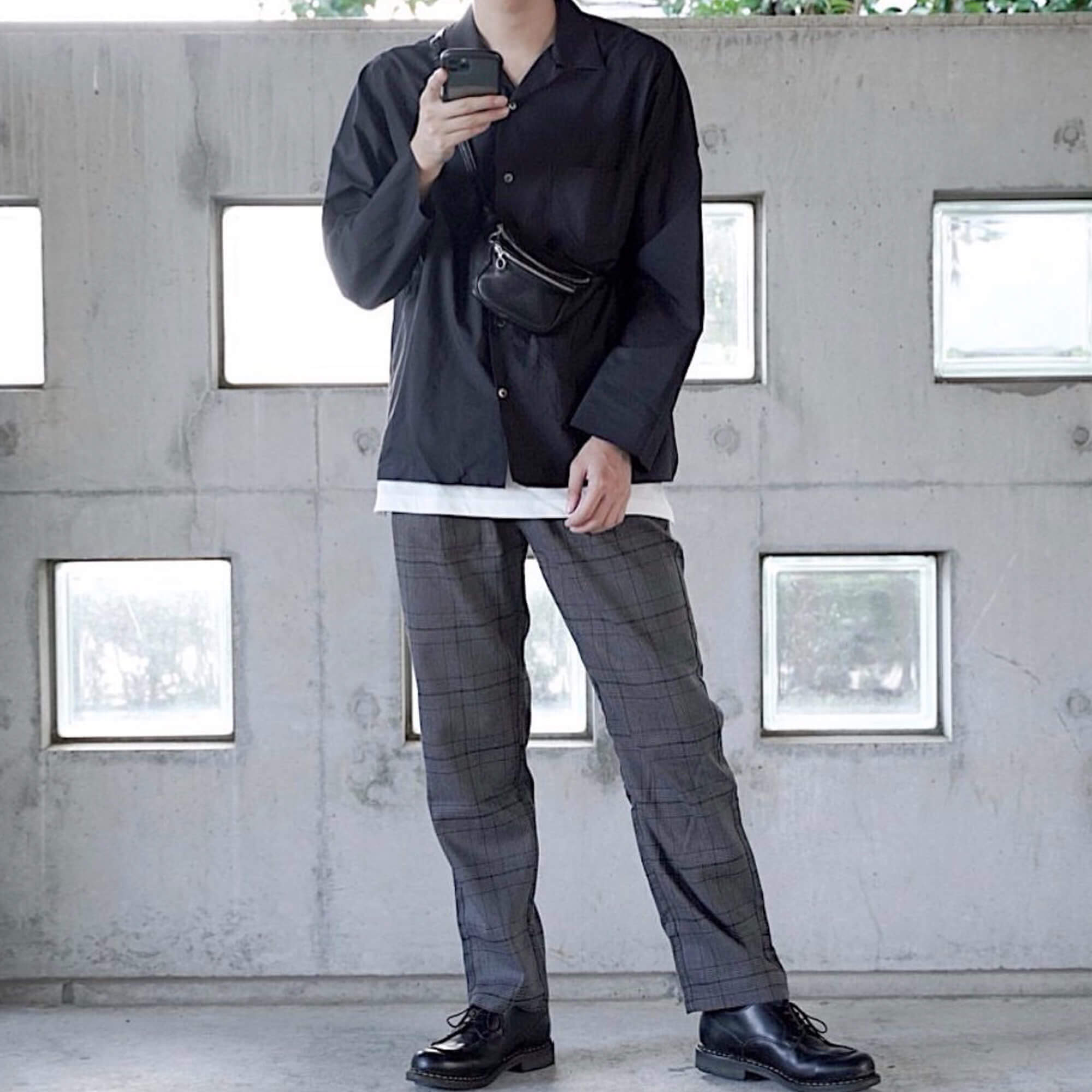 チェックパンツメンズコーデ
