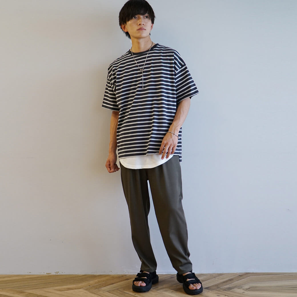 大人のボーダーTシャツコーデはあり？なし？