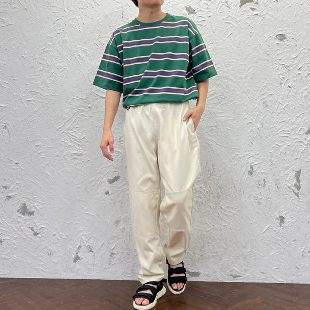 ボーダーTシャツ×チノパン