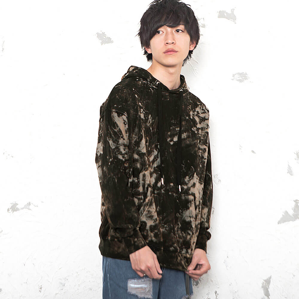 アート柄パーカー