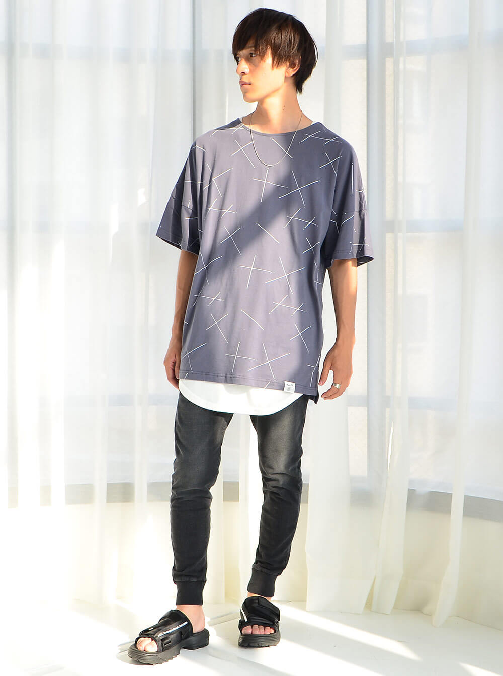 プリントＴシャツコーデ