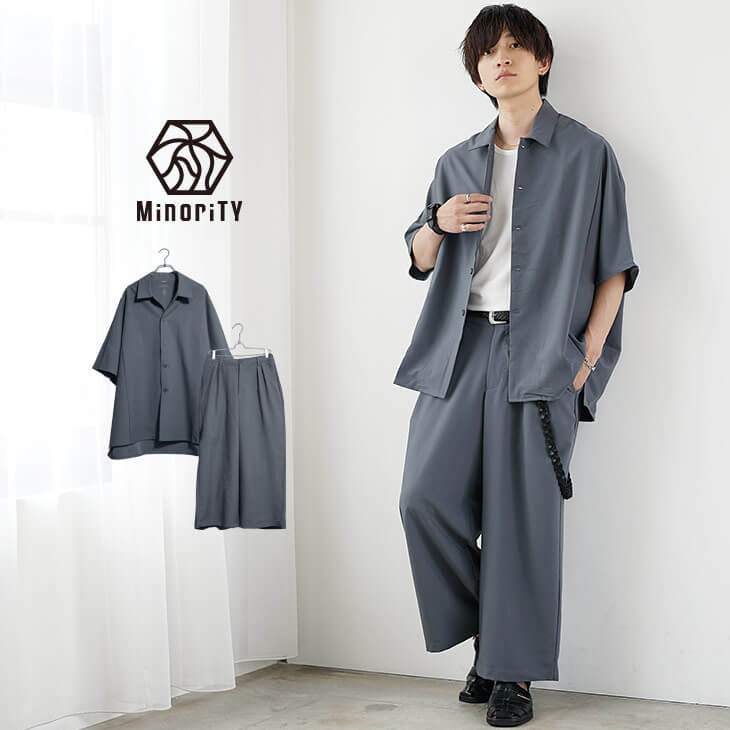 落ち感ビッグドルマン5分袖セットアップ