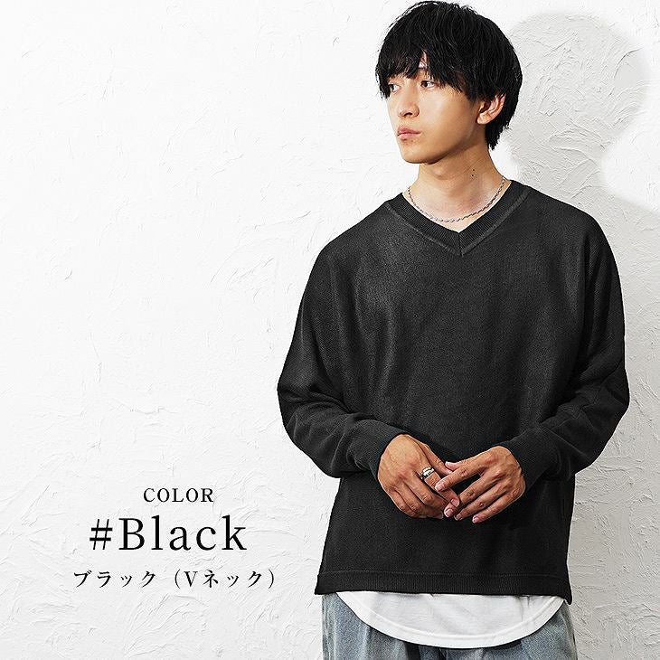 通販】サイドスリットミラノリブドルマンビッグニットセーター｜公式