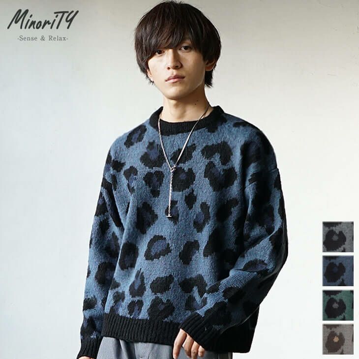 Y-3 レオパード柄 クルーネックセーター Y-3（ワイスリー）の「U LEOPARD KNIT CREW SWEATER（ニット/セーター