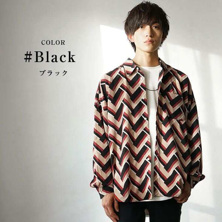 Supreme 幾何学模様 長袖シャツ XL 幾何学柄総柄ビッグ長袖シャツ