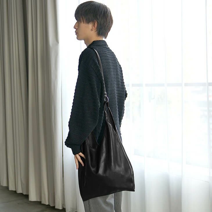 シンセティックレザー2WAYマルシェバッグ