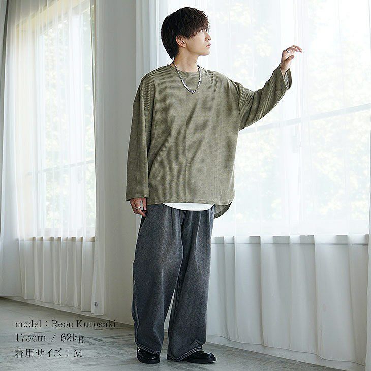 human made ワッフルロンT ワッフルラウンドロンT