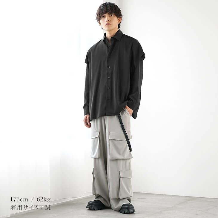 フェイクレイヤードシャツ